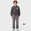 Karl Kani Retro Patch Corduroy College Jacket Junior grey grigio 103084 4