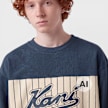 Karl Kani Varsity Pinstripe Crewneck Junior bleu 103088 3
