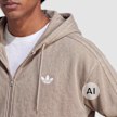 adidas Originals Washed Full Zip Oversized Hoodie brun 103219 3
