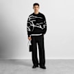Burocs Jacquard Knit Sweater crna 103215 3