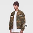 Another Cotton Lab Another Camo Pattern Bomber Jacket camuflaje 103436 1
