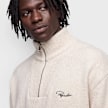 Pegador Gilmonde Structured Knit Half-Zip Sweater Cream noir 103481 3