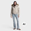 Zavetti Canada W OLIVIA HOODED BOMBER JACKET whispered taupe preto 103555 7