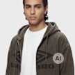 Umbro Washed Zip Through Hoodie castanho 103748 3