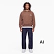 Another Cotton Lab SRC Washed Hoodie bruin 103951 4