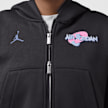 Jordan Brooklyn Space Jam Fleece Full-Zip Cropped Hoodie Nero 105203 3