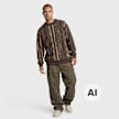 Colucci CREWNECK SWEATER AOP BROWN noir 105227 4