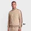 Colucci VELOURS CHECKERBOARD TRACKJACKET BEIGE beige 105235 1