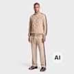 Colucci VELOURS CHECKERBOARD TRACKJACKET BEIGE beige 105235 4