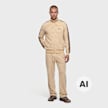 Colucci VELOURS CHECKERBOARD TRACKPANTS BEIGE beige 105236 4