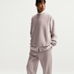 Nike Studio Fleece Mid Weight High Rise Oversized Cuff Pant Beige 105396 5