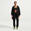 Nike   Studio Fleece Medium Weight Oversized Crop Full Zip Hoodie zwart 105550 5