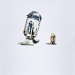 Mister Tee Star Wars Mandalorian R2D2 Grogu Loose Tee wit 105935 3