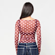 Decibel Polka Dot Mesh Longsleeve rot 107027 2