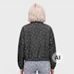 Decibel Polka Dot Funnel Neck Jacket zwart 107063 2