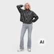 Decibel Polka Dot Funnel Neck Jacket schwarz 107063 4