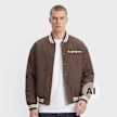 New Era MLB Wordmark Varsity Jacket Braun 107561 1