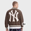 New Era MLB Wordmark Varsity Jacket Braun 107561 2