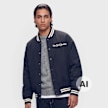 New Era MLB Wordmark Varsity Jacket Blau 107566 1