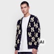 New Era MLB Logo All Over Print Cardigan niebieski 107564 1