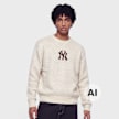 New Era MLB Large Logo Knit Crew beż 107569 2