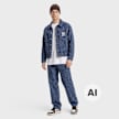 New Era MLB Logo All-Over-Print Denim Jacket plava 107587 4
