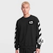 Off-White Diagonal Crew Neck Sweatshirt Schwarz 108885 1