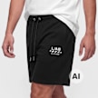 Off-White Diagonal Open Hem Jogger Shorts zwart 108887 3