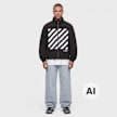 Off-White Reflective Diagonal Windbreaker Jacket negro 108893 5
