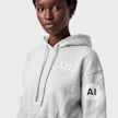Off-White Crop Hoodie szary 110097 3