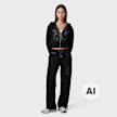 Off-White Crop Boxy Jacket zwart 110100 5