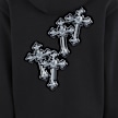 Mister Tee Six Crosses Fluffy Zip Hoody zwart 138934 3