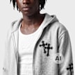 Mister Tee Many Crosses Fluffy Zip Hoody szary 140084 3