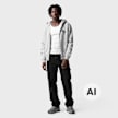 Mister Tee Many Crosses Fluffy Zip Hoody cinzento 140084 4