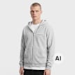 Mister Tee True Faith Fluffy Zip Hoody siva 140082 1
