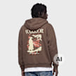 Mister Tee True Warrior Fluffy Zip Hoody castanho 140074 1