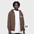 Mister Tee True Warrior Fluffy Zip Hoody Marrone 140074 2