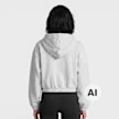 Urban Classics Ladies Fluffy Cropped Zip Hoodie gris 102027 2