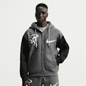 Nike Solo Swoosh x Central Cee Fleece Hoodie grijs | IQ0533-063