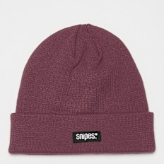 SNIPES Woven Label Beanie burgundy rood