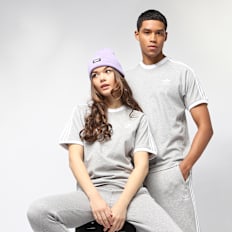 adidas Originals 3-Stripes Tee medium grey heather szary