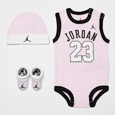 Jordan Jordan 23 Jersey Hat/Bodysuit/ Bootie Set 3PC rosa