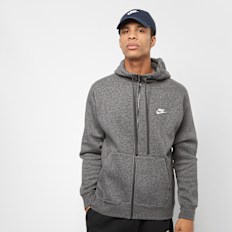 Nike Club Hoodie Full Zip grijs