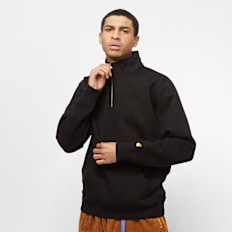 Carhartt WIP Chase Neck Zip Sweatshirt zwart