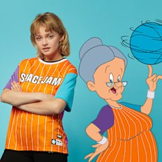 SNIPES Space Jam: A New Legacy Logo Character Pinstripe Mesh Tee multicolore