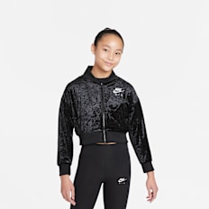 Nike   Junior Air Big Kids' (Girls') Crop Jacket negro