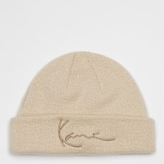 Karl Kani KK Signature Fine Rib Fisherman Beanie cream beige