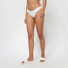 Karl Kani Small Signature Tie Dye High Leg Bikini Bottom branco