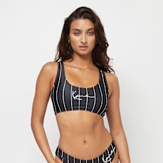 Karl Kani Small Signature Pinstripe Bikini Top schwarz