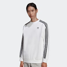 adidas Originals adicolor 3-Stripes Fleece Sweatshirt weiß